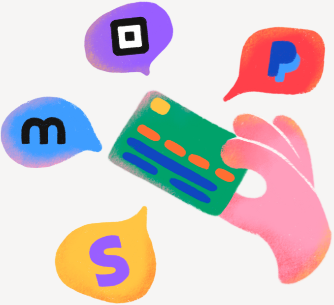 Image displaying payment methods